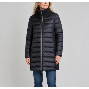 Save The Duck Katelyn Oversized Puffer Womens 0/XS Black Long Jacket Winter Coat